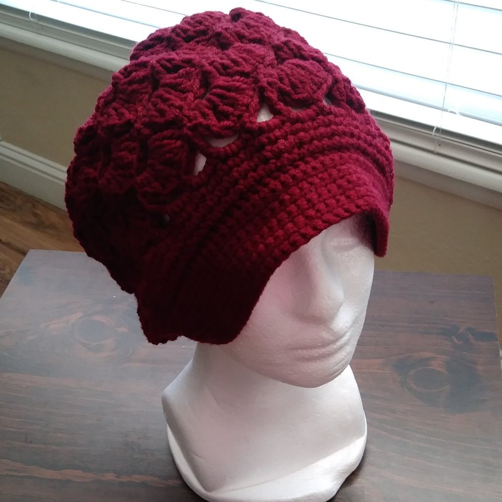 Handmade Worsted Caps Color Red - Picture 3 of 9